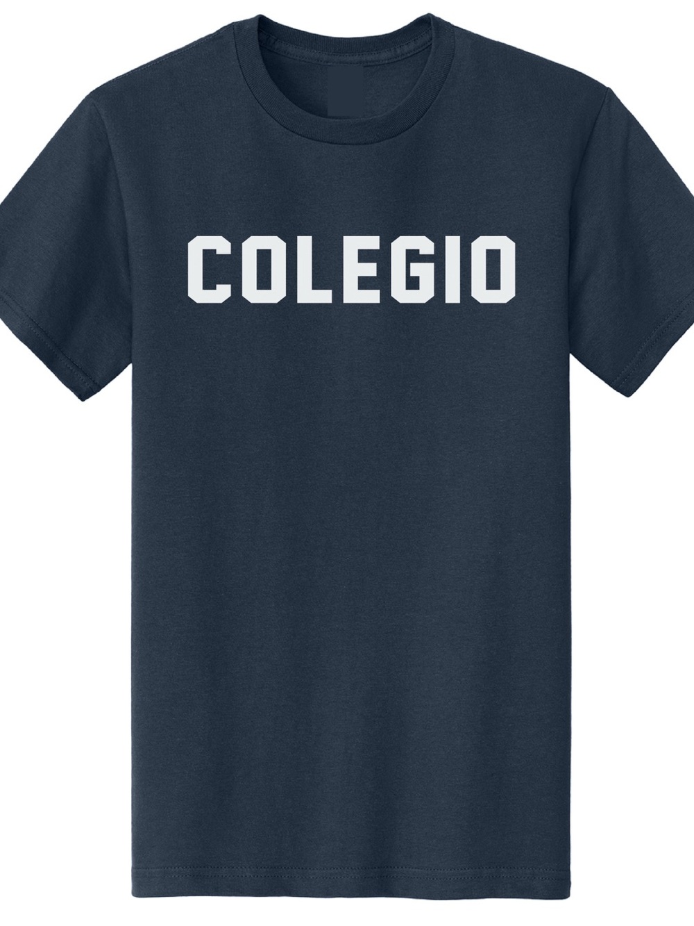 COLEGIO Navy Graphic Tee with white Lettering